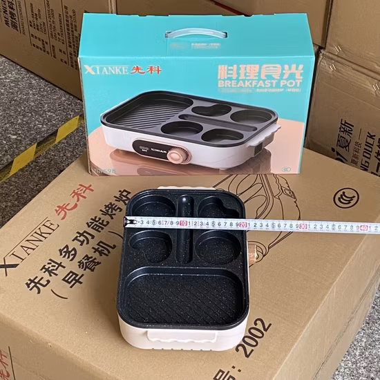 3 Stück antihaftbeschichtete 3-in-1-Multifunktions-Bratpfanne für Frühstückszubereiter, 24 cm, offen 3